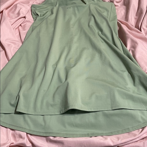 Madewell 2.0 MWL Flex Fitness Dress NWOT Mint Green Size Med Strappy Criss Cross - Picture 8 of 11